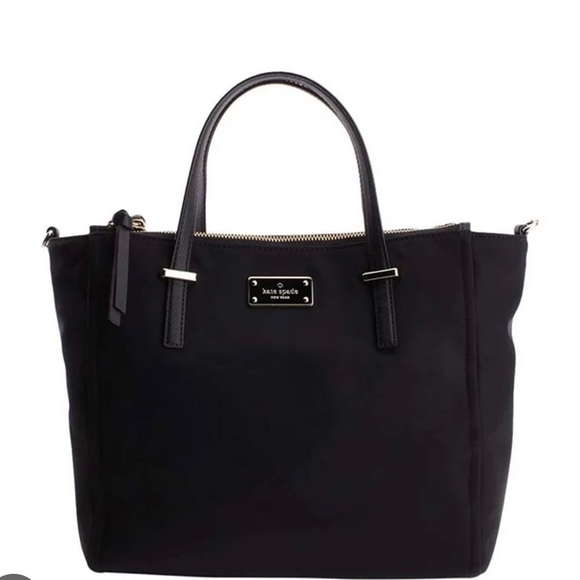 KATE SPADE NEW YORK Wilson Road Alyse Satchel Bag in Black Nylon - Picture 2 of 9